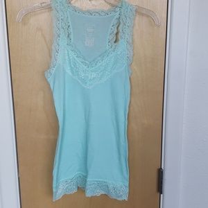 Mossimo Supply co mint green lace tank
